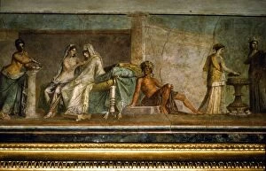 Detail Gallery: Roman wall painting of Aldobrandini Wedding from villa of the Esquiline, c1st century BC
