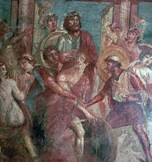 Weakness Gallery: Roman wall-painting from the House of the Dioscuri in Pompeii, 1st centruy