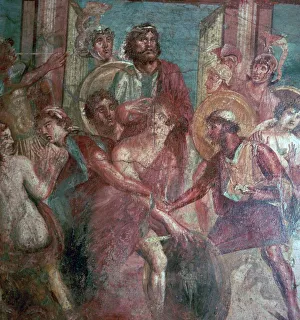 Weakness Gallery: Roman wall-painting from the House of the Dioscuri in Pompeii, 1st centruy