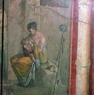 Roman wall-painting of Leucothea and the infant Dionysus, 1st century