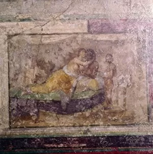 Roman wall painting, in Rome, 1st century