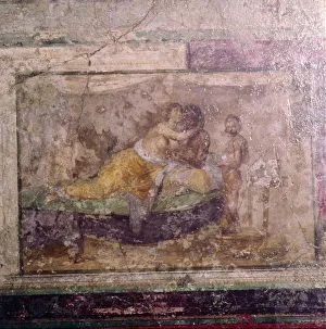 Roman wall painting, in Rome, 1st century