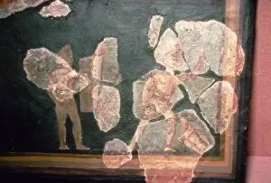 Roman wallpainting from a House at Colchester, England, c2nd-3rd century