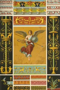 Wall Panel Prints: Roman wallpainting and polychrome bas-reliefs, (1898). Creator: Unknown