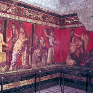 Roman wallpainting from Villa of the Mysteries, Pompeii, Italy, 1st century