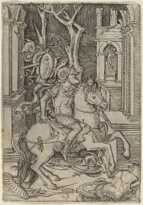 Da Modena Nicoletto Prints: Roman Warrior, c. 1507. Creator: Nicoletto da Modena