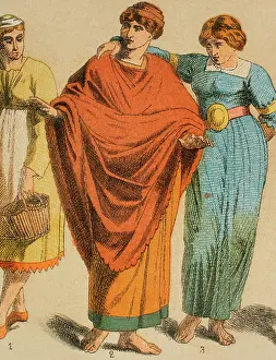 Tunic Prints: Romanized Celtic Gauls, Gallo-Romans, Roman period, 1881. Creator: Unknown