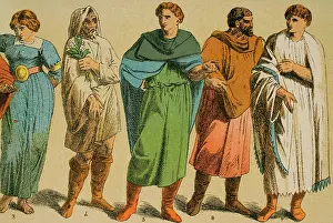Discussion Prints: Romanized Celtic Gauls, Gallo-Romans, Roman period, 1881. Creator: Unknown
