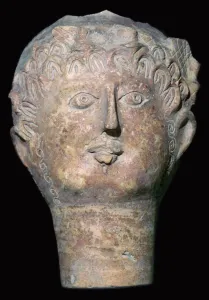 Romano-British pottery head