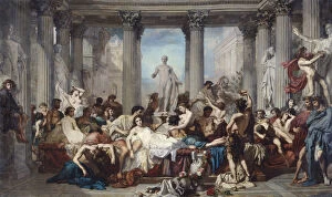 Academic Collection: The Romans of the Decadence, 1847. Artist: Thomas Couture