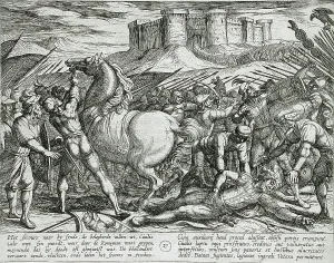 Batavian Prints: The Romans Misled by Civilis Horse that He was Dead or Injured