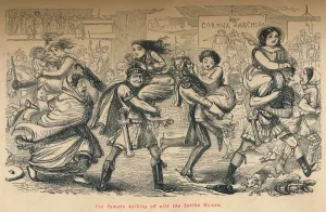 Sabine Prints: The Romans walking off with the Sabine women, 1852. Artist: John Leech