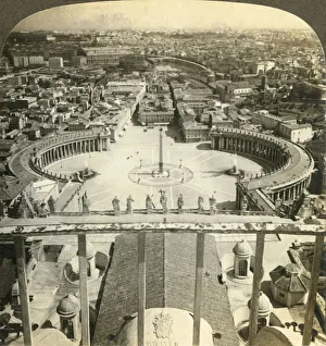 Symmetrical Prints: Rome, the Eternal City, E. from St. Peters dome, c1909. Creator: Unknown