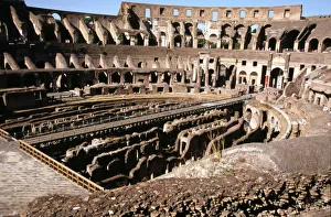 Italy Lacio Prints: Rome, inside of the Colosseum, Roman circus dating from 72 a. C