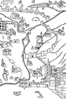 Part of Rome. From a plan drawn c. 1475, (1935)