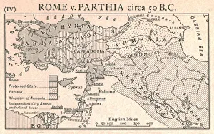 Nile Prints: Rome v. Parthia, circa 50 B. C. c1915. Creator: Emery Walker Ltd