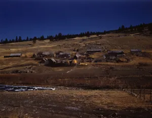 John Collier Prints: Romeroville, near Chacon, Mora Co. New Mexico, 1943. Creator: John Collier