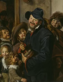 Frans Hals I Collection: The Rommel-Pot Player, c. 1630. Creator: Unknown