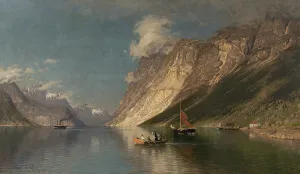 Fjord Prints: The Romsdal Fiord, 1877. Creator: Adelsteen Normann