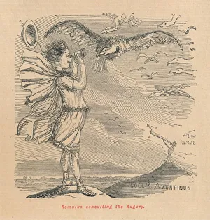 Romulus consulting the Augury, 1852. Artist: John Leech