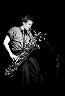 Baritone Saxophone Gallery: Ronnie Cuber, Royal Festival Hall, London, July 1988. Artist: Brian O Connor