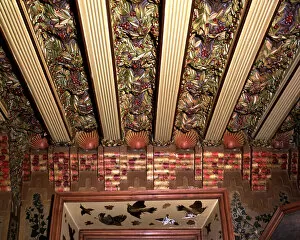 Antoni Gallery: Detail of the roof of dining room of Vicens House, built between 1883 and 1885, designed
