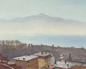 Marquet Collection: The roofs of Ouchy and Lake Geneva, 1936. Creator: Marquet, Pierre-Albert (1875-1947)
