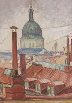 Roofs Prints: Above the Rooftops, Östermalm, Stockholm. Creator: Karl Nordström