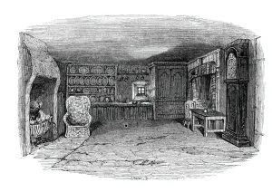 Ayr South Ayrshire Scotland Gallery: The room in which Burns was born, 1844. Creator: Unknown