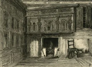 Panelling Prints: Room of a House in Fulwoods Rents (After Archer. ), (c1872). Creator: Unknown