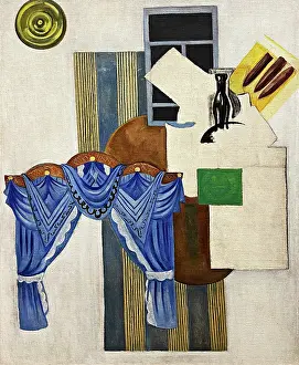 Cubo Futurism Prints: Room (Interior), 1915. Creator: Rozanova, Olga Vladimirovna (1886-1918)