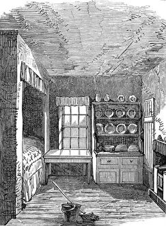 Livingstone David Prints: The room in which Livingstone was born, 1874. Creator: Unknown