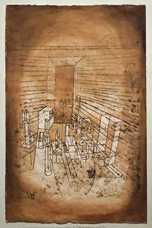 Room Perspective with Dark Door, 1921. Creator: Klee, Paul (1879-1940)