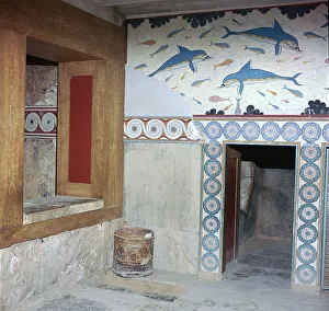 Minoan Gallery: Room in the Queens apartments in Knossos, 17th century