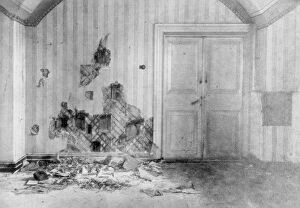 Bullet Holes Gallery: Room where Tsar Nicholas II and his family were executed, Yekaterinburg, Russia, July 17 1918
