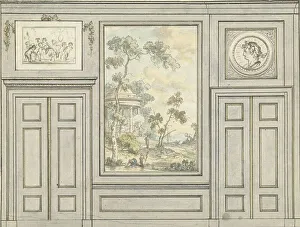 Roundel Prints: Room wall design, c.1752-c.1819. Creator: Juriaan Andriessen