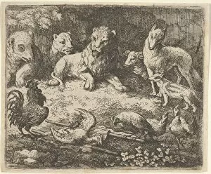 Killer Gallery: The Rooster Accuses Renard of the Murder of One of His Chickens, mid-17th century