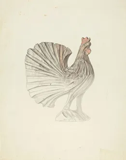 Cockerels Prints: Rooster, c. 1939. Creator: Elisabeth Fulda