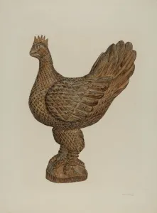 Hester Duany Prints: Rooster, c. 1940. Creator: Hester Duany