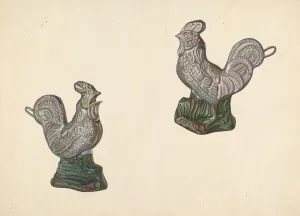 Saving Gallery: Rooster Coin Bank, c. 1938. Creator: William O. Fletcher