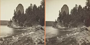 Carleton Eugene Watkins Gallery: Rooster Rock, Columbia River, 1867. Creator: Carleton Emmons Watkins