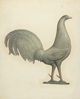 Rooster Weather Vane, c. 1945. Creator: Robert Pohle