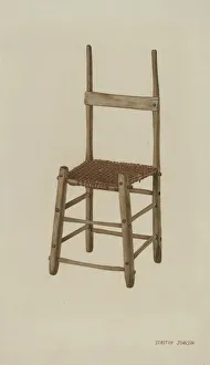 Rope Bottom Chair, 1941. Creator: Dorothy Johnson