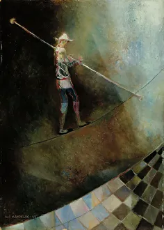 Kandelin Ole Prints: The Rope-Dancer, 1944. Creator: Ole Kandelin