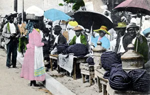 Jamaican Prints: Rope tobacco sellers, Jamaica, c1900s