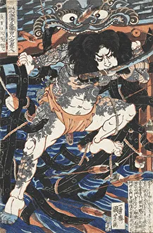 Utagawa 1797 1861 Prints: Rorihakucho Chojun, from the series 108 Heroes of the Water Margin
