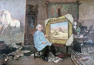 Marie Rosa Bonheur Prints: Rosa Bonheur in Her Studio, 1893