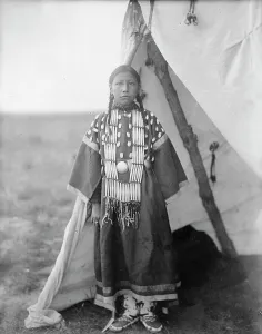 Wigwam Prints: Rosa Lame Dog, c1905. Creator: Edward Sheriff Curtis