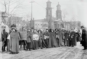 Protester Prints: Rosalie Jones, Ida Craft - suffrage hikers, 1913. Creator: Bain News Service