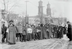 March Prints: Rosalie Jones, Ida Craft - suffrage hikers, 1913. Creator: Bain News Service